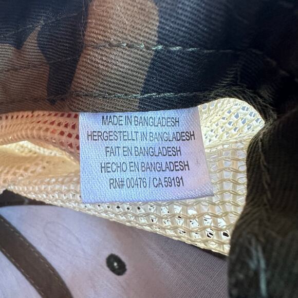 American Flag Camo Hat American Needle Trucker Mesh Ball Cap Dad Retro 6 Panel - Picture 5 of 6